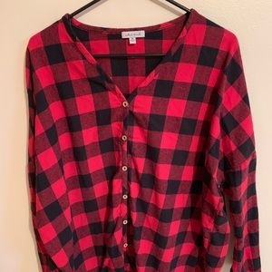 Buffalo plaid flannel shirt